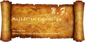 Majláth Fabióla névjegykártya